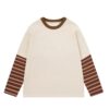 Loose-Fit Striped Long-Sleeve Cotton Top