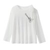 Chic Graphic Off-Shoulder Long Sleeves