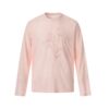 Minimalist Floral Print Long-Sleeve Top — Pink
