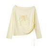 Minimalist Pale Yellow Long Sleeves